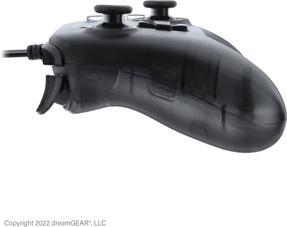 dreamGEAR Shadow Wired Pro Controller for Nintendo Switch: Ergonomic Grips and Glow Effect, Multi-Button Turbo, 10FT USB-A Cable/Switch OLED