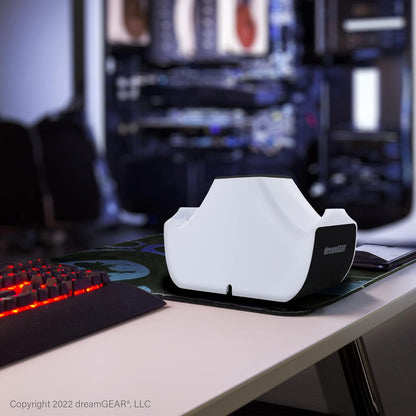 dreamGEAR Dual Power Station: PS5 Dualsense Controller Charging Station, Fast Charging, Base Grip, Simple Drop-in Design