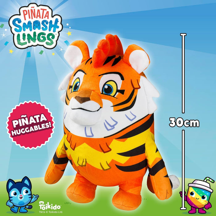 Pinata Smashlings Huggable Plush, Mo Tiger, Roblox Toys, Soft Toys, Ideal Gift, Official Pinata Smashlings Toy from Toikido.