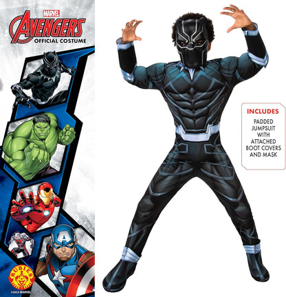 Rubie's Official Marvel Avengers Black Panther Deluxe Child Costume, Kids Superhero Fancy Dress