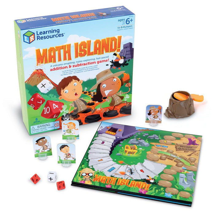 Learning Resources Maths Island Addition & Subtraction Game, Educational Games, Maths Games for 6 Year olds, Teaching Toys, Children’s Maths Games, Educational Indoor Games, Age 6+