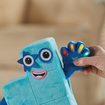Learning Resources Peluche Interactivo de la Numberblock Cinco Que Canta contigo, Juguetes para Contar para niños de 3+ años, Juguete Que se Ilumina, 12 Frases y Canciones