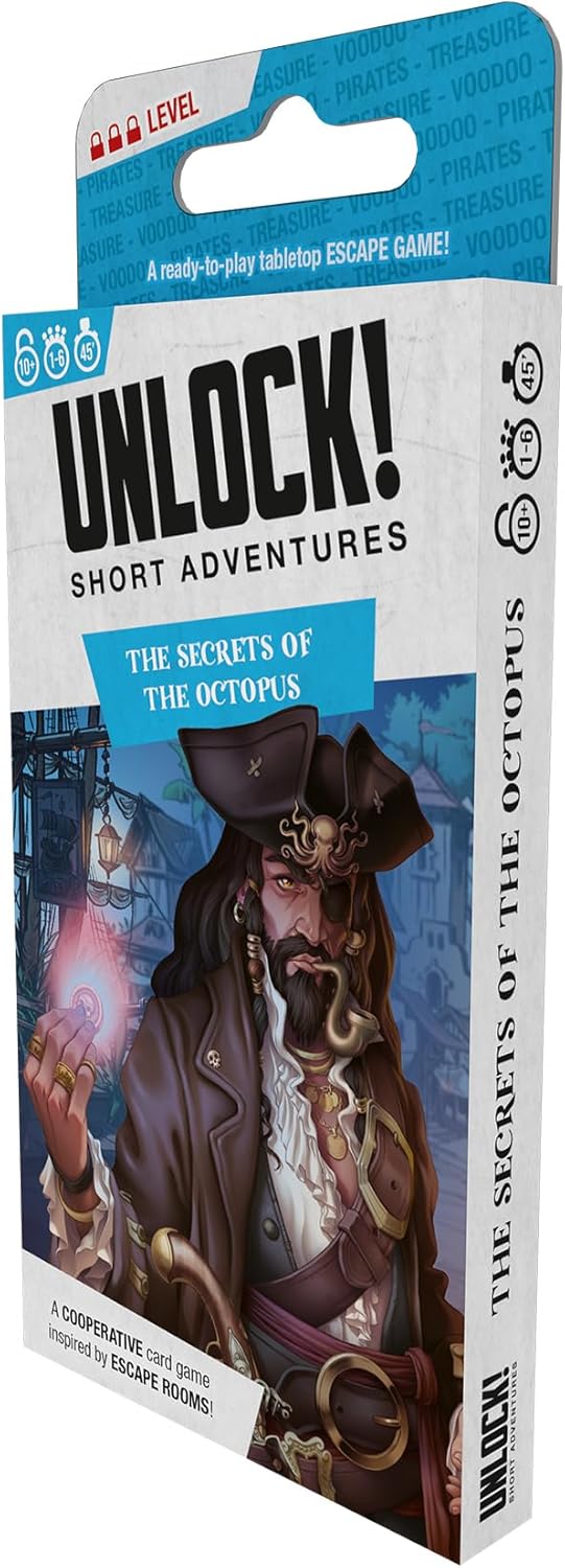 Space Cowboys Unlock! Short Adventures 6: The Secrets of The Octopus - Immersive Escape Room Card Game for Kids and Adults, Ages 10+, 1-6 Players, 45 Minute Playtime, Made
