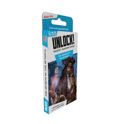 Space Cowboys Unlock! Short Adventures 6: The Secrets of The Octopus - Immersive Escape Room Card Game for Kids and Adults, Ages 10+, 1-6 Players, 45 Minute Playtime, Made