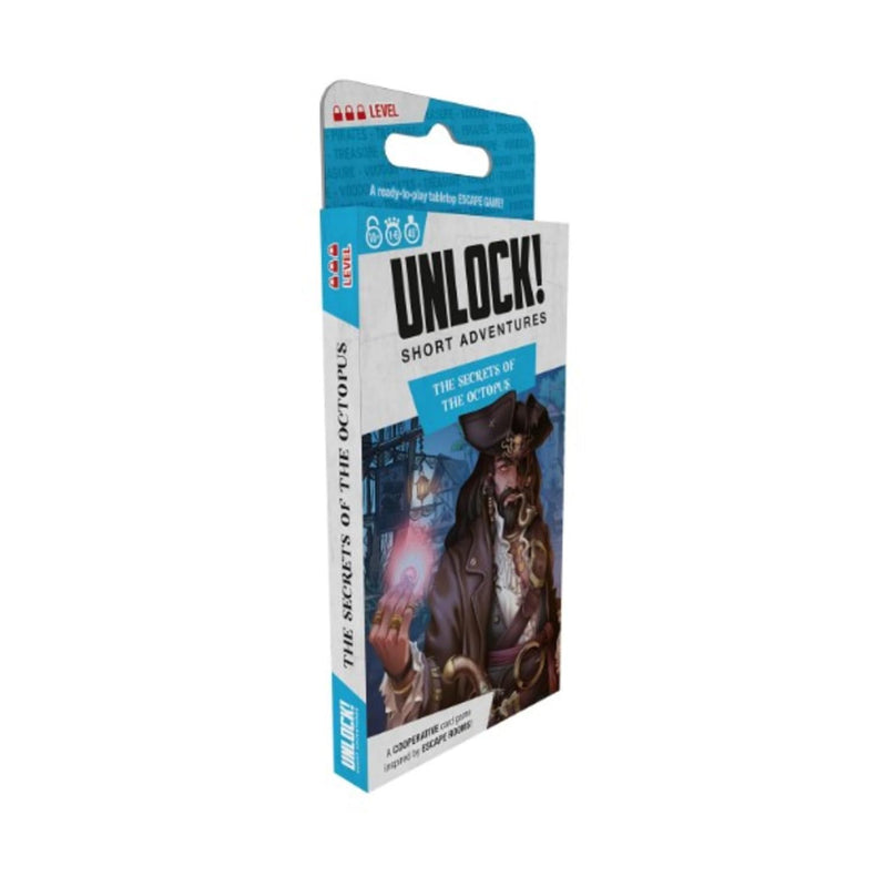 Space Cowboys Unlock! Short Adventures 6: The Secrets of The Octopus - Immersive Escape Room Card Game for Kids and Adults, Ages 10+, 1-6 Players, 45 Minute Playtime, Made