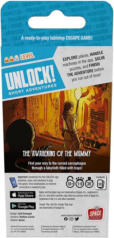 Space Cowboys Unlock! Short Adventures 4: Doo Arann's Dungeon - Immersive Escape Room Card Game for Kids and Adults, Ages 10+, 1-6 Players, 30 Minute Playtime, Made