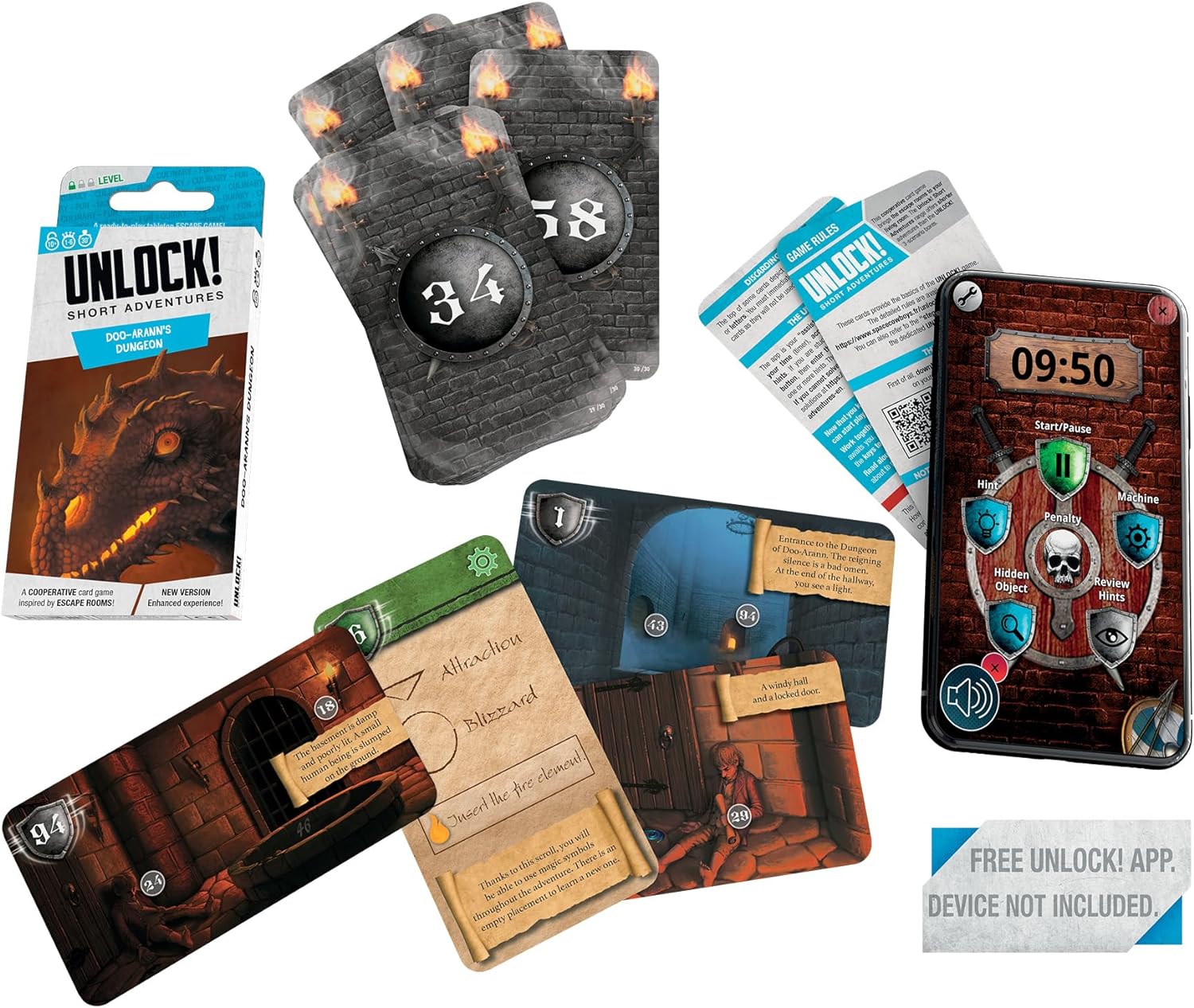Space Cowboys Unlock! Short Adventures 2: The Awakening of The Mummy - Immersive Escape Room Card Game for Kids and Adults, Ages 10+, 1-6 Players, 30 Minute Playtime, Made