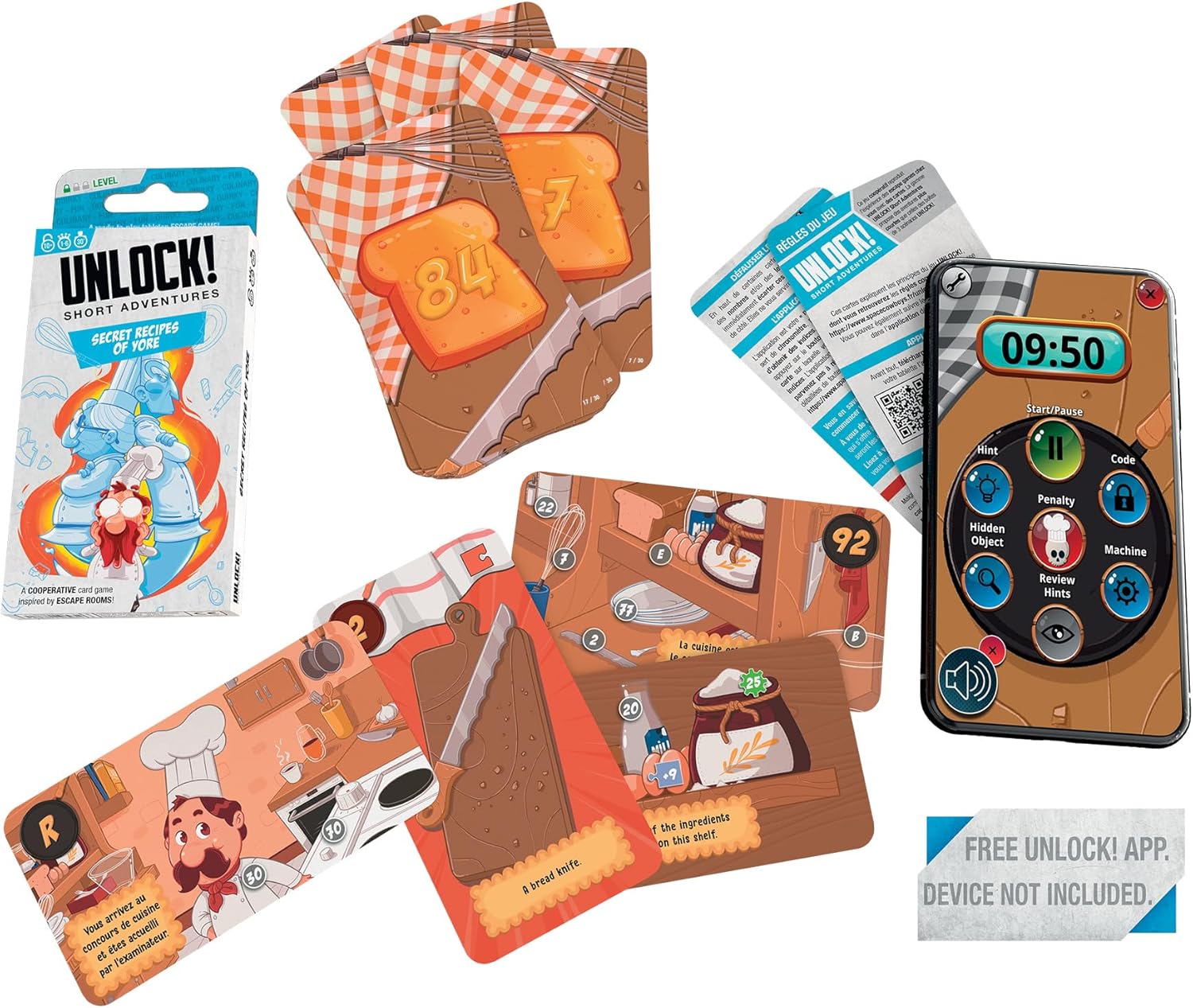 Space Cowboys Unlock! Short Adventures 1: Secret Recipes of Yore - Immersive Escape Room Card Game for Kids and Adults, Ages 10+, 1-6 Players, 30 Minute Playtime, Made
