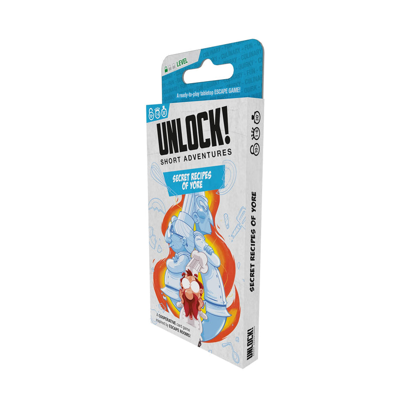 Space Cowboys Unlock! Short Adventures 1: Secret Recipes of Yore - Immersive Escape Room Card Game for Kids and Adults, Ages 10+, 1-6 Players, 30 Minute Playtime, Made