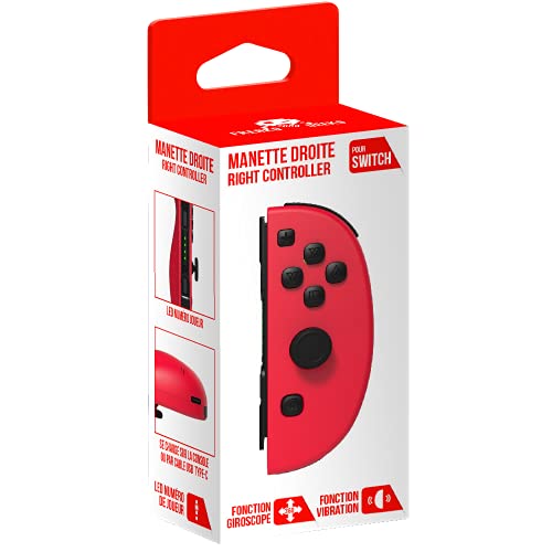 Manette type joy-con droit rouge vif