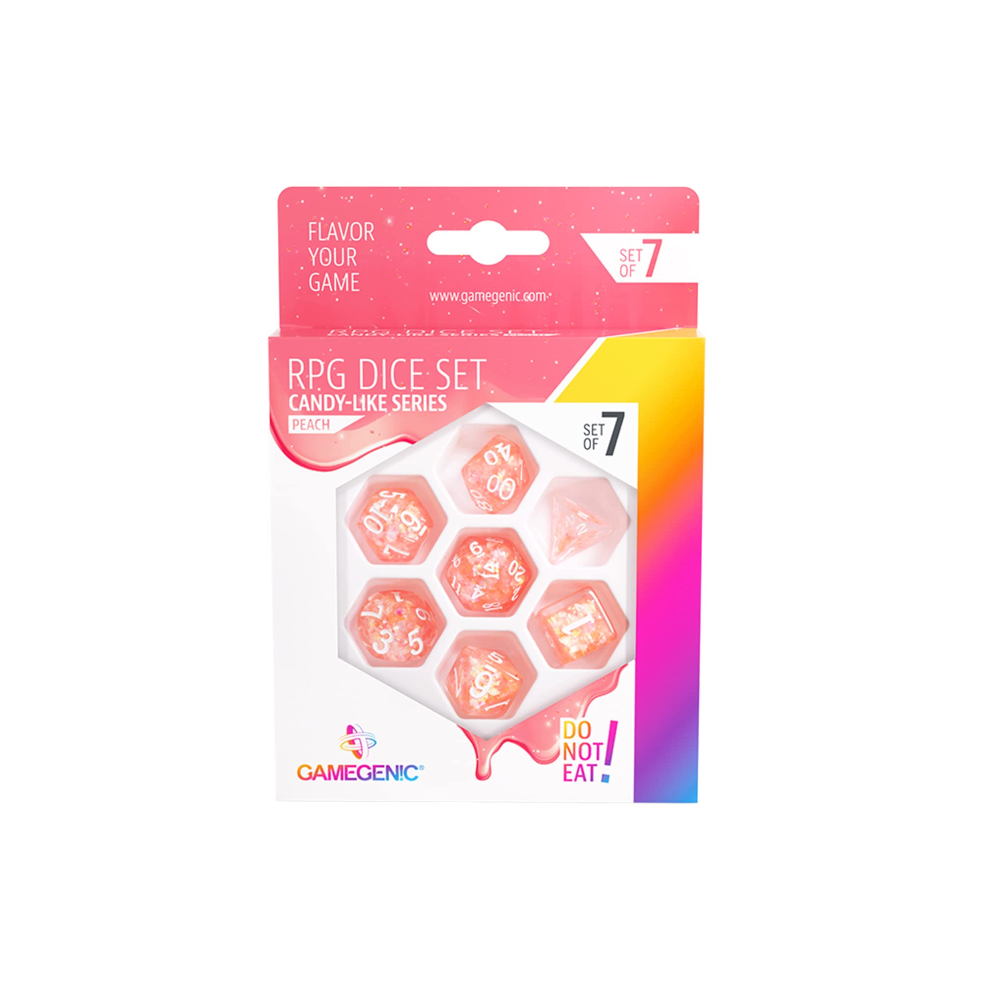 Set de Dados para rol Peach (7pcs