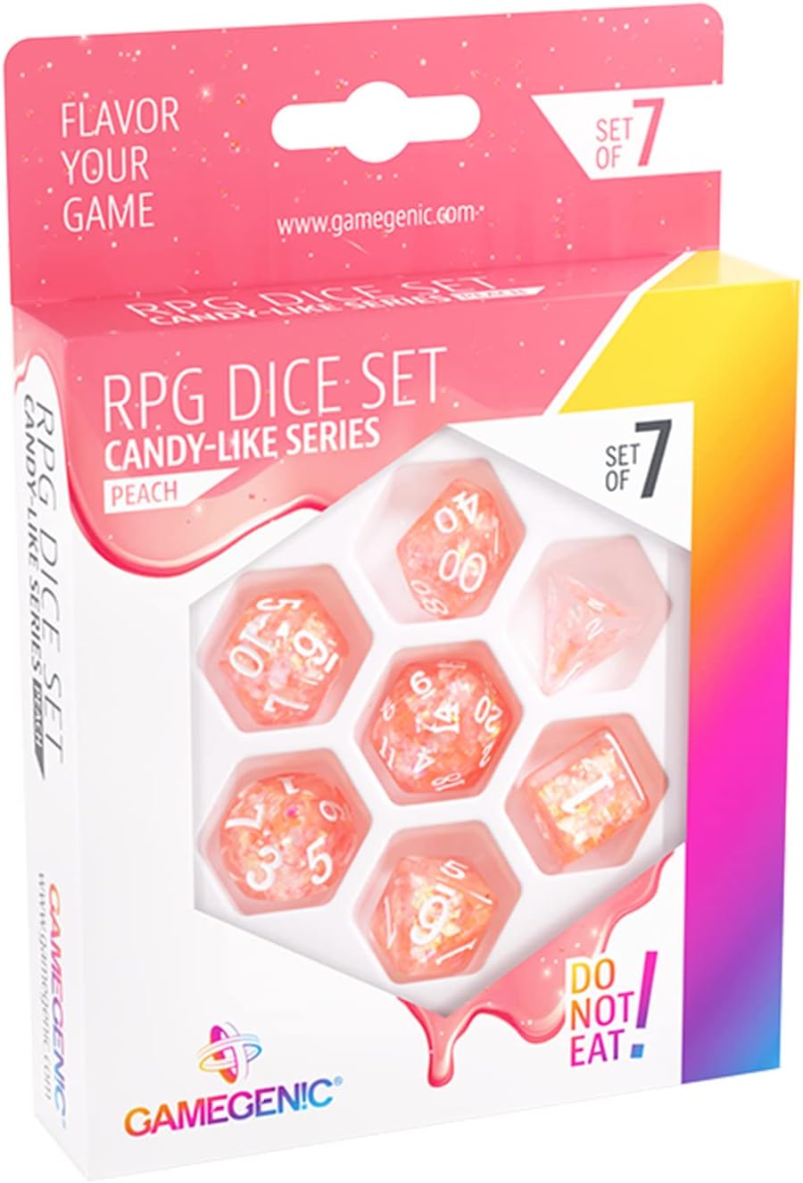 Set de Dados para rol Peach (7pcs