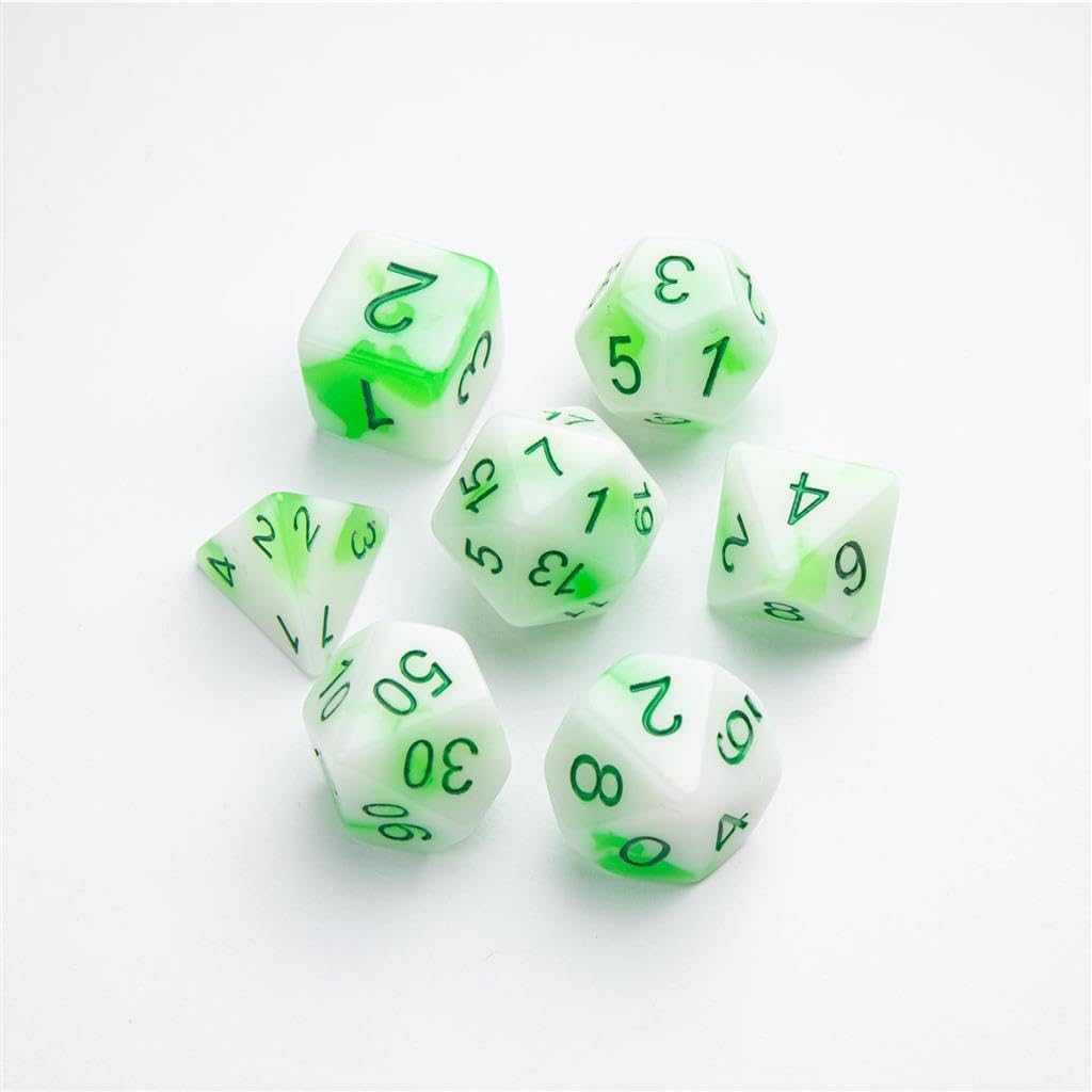 Gamegenic- Set de Dados para rol Toxic Stones (7 pcs), Color (GGS50029ML