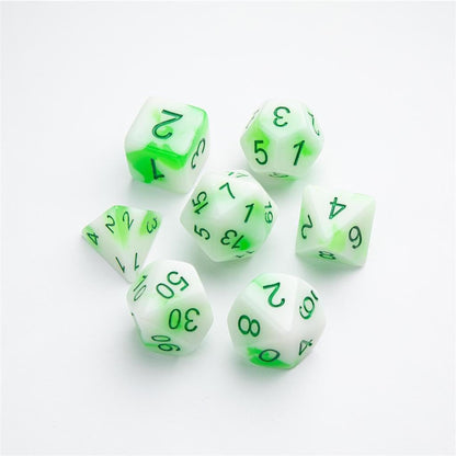 Gamegenic- Set de Dados para rol Toxic Stones (7 pcs), Color (GGS50029ML