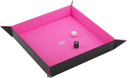 Magnetic Dice Tray Square: Black/Pink