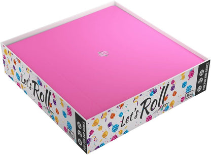 Magnetic Dice Tray Square: Black/Pink
