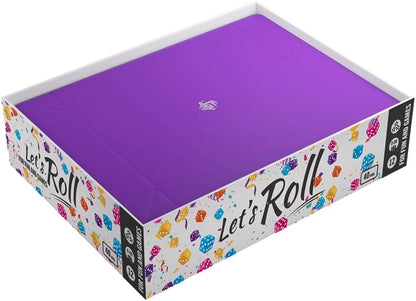Magnetic Dice Tray - Take Control of Your Roll! Compact and Versatile Dice Tray for Tabletop Games and Board Games, Rectangular Shape, Black/Purple Color, Made by Gamegenic