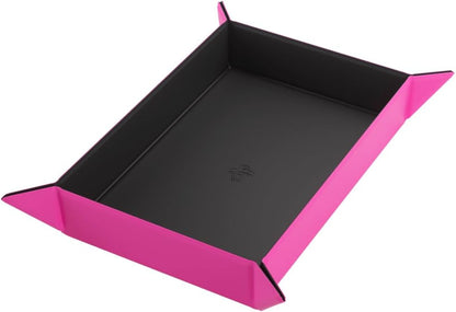 Magnetic Dice Tray - Take Control of Your Roll! Compact and Versatile Dice Tray for Tabletop Games and Board Games, Rectangular Shape, Black/Pink Color, Made by Gamegenic