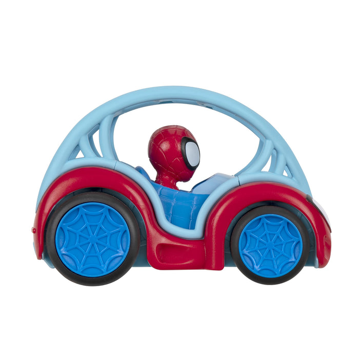 Marvel's Spidey and His Amazing Friends POWER ROLLERS (SPIDEY) - 6-Inch Pull Back Flipping Car - Toys Featuring Your Friendly Neighbourhood Spideys
