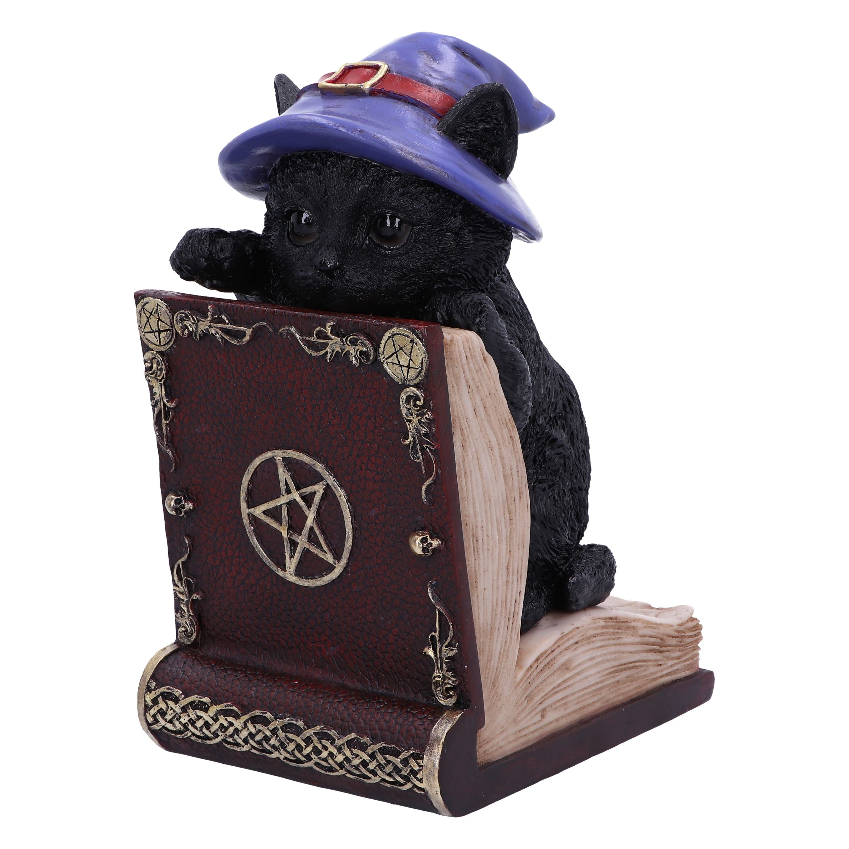 Peek-A-Boo Witch Cat Bookend