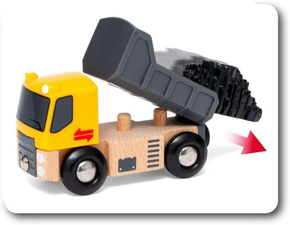 BRIO World Construction Vehicles for Kids Age 3 Years Up - Wooden Railway Train Set Add On Accessories
