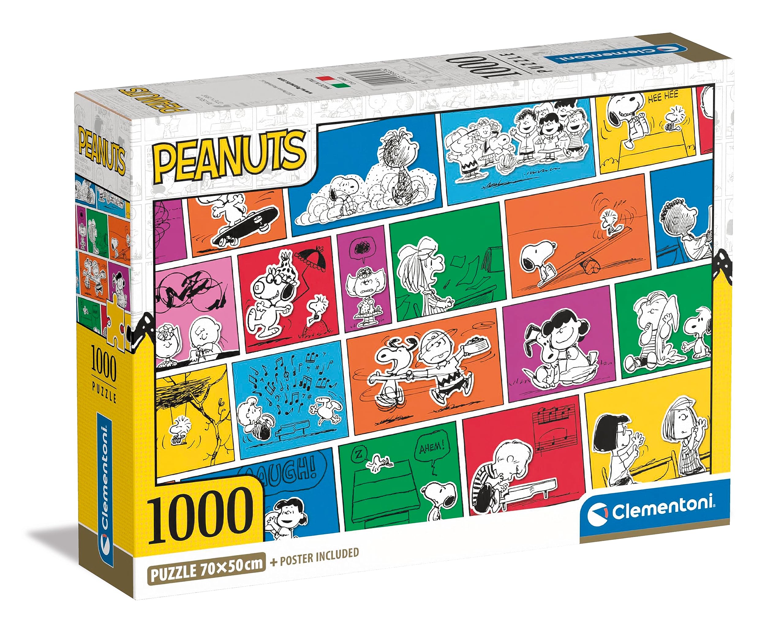 Clementoni 39803 Peanuts 1000 Pieces, Jigsaw Adults, Comic Puzzle-Made in Italy