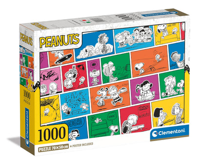 Clementoni 39803 Peanuts 1000 Pieces, Jigsaw Adults, Comic Puzzle-Made in Italy