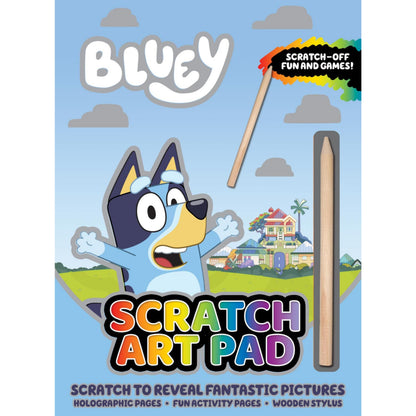 Alligator Bluey Scratch Art Pad, Wood, Multicolour