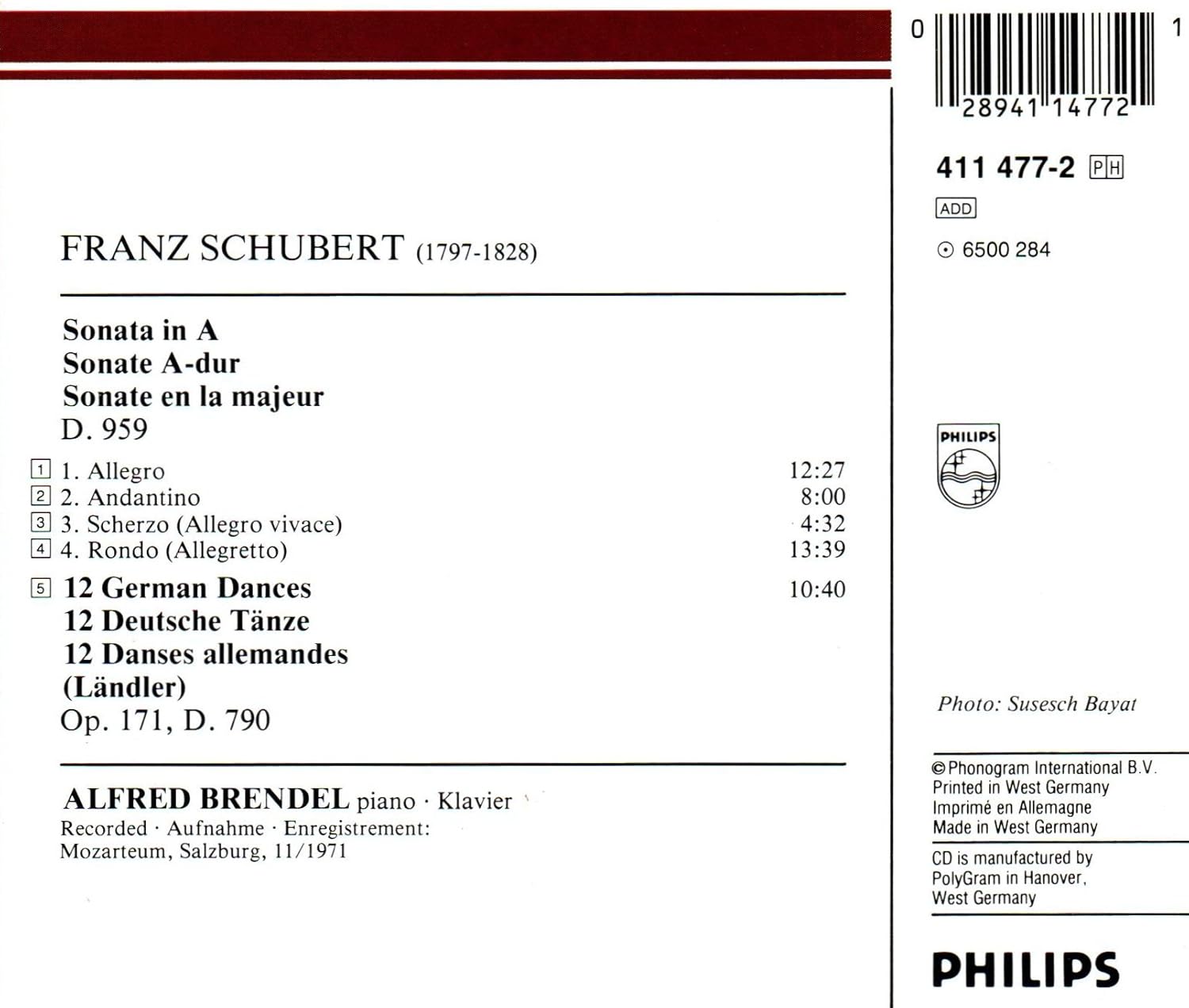 Sonata D. 959 / German Dances
