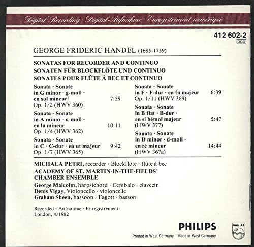 Recorder Sonatas 1-6