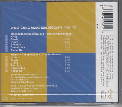 Mass In C Minor K139/47A ``(Waisenhaus Messe``) / Mass In C Major K257 (``Credo