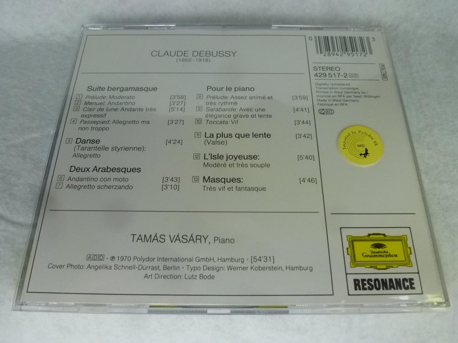 Suite Bergamasque / Arabesques