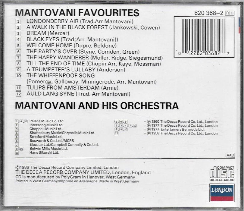 mantovani favourites