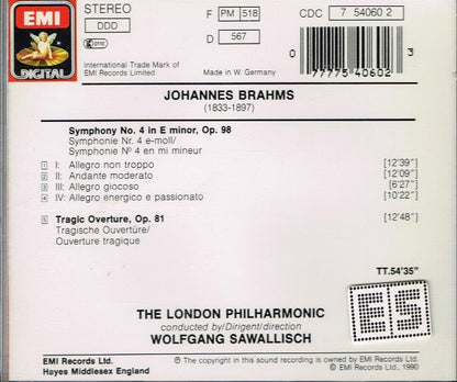 Symphony No. 4 Op. 98 / Tragic Overture Op. 81