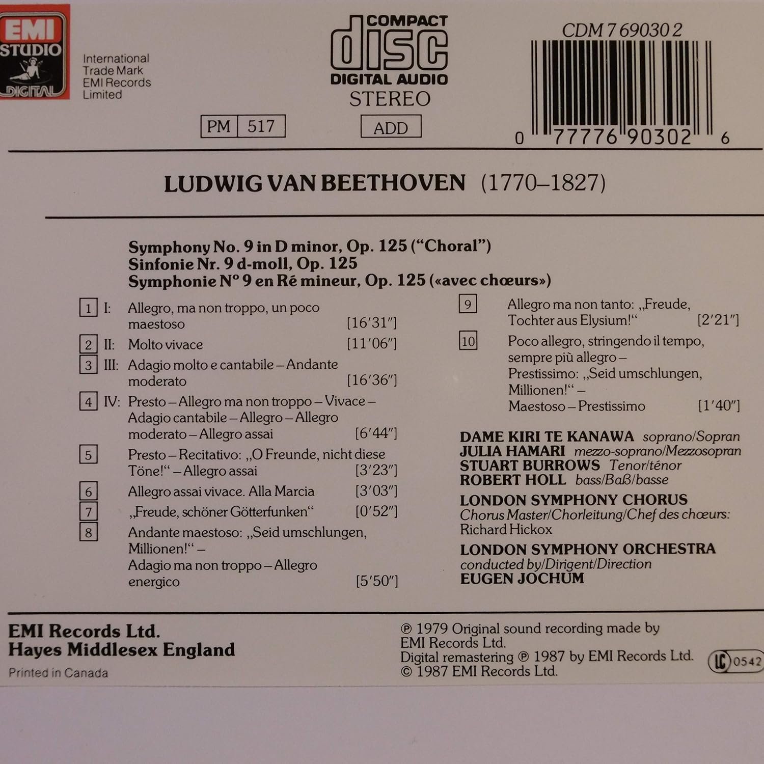 Beethoven:Sym. 9 (US