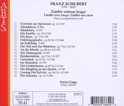 Lieder (Without Singer) (Gage)