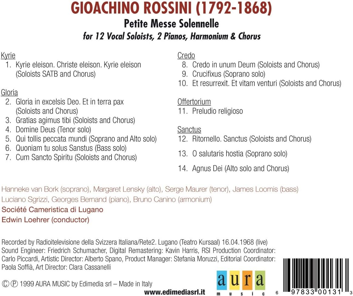 Rossini: Petite Messe Solennelle