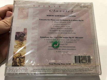 Concerto For Piano And Orchestra In A Minor Op. 54 / Symphony No. 3 In E Flat M