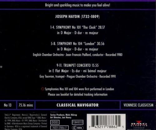 Symphonies Nos. 101 ``La Pendola`` & 104 ``Londra`` / Concerto Per Tromba