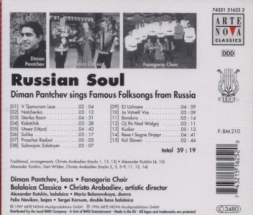 Russian Soul - Diman Pantchev Sings Famous Folksongs From Russia