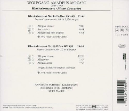 Mozart,W.A.:Klavierkozerte Nr.14Kv+19F-D