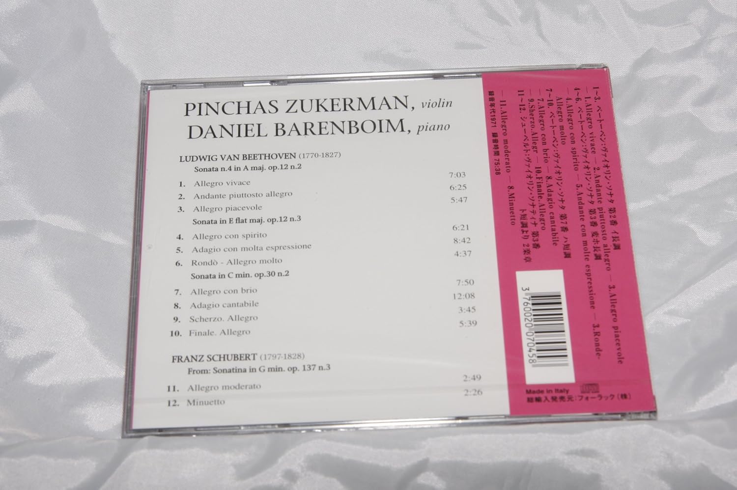 Sonatas For Piano & Violin