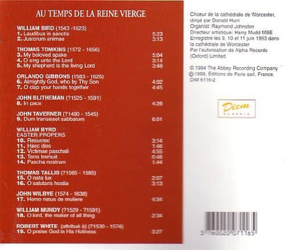 Au Temps de la Reine Vierge, Worcester Cathedral Choir