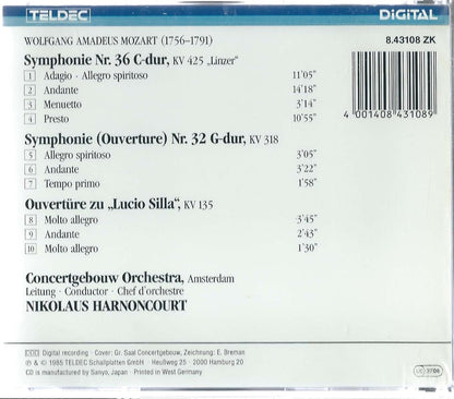MOZART : Symphonies nø32 36 'Linzer' / Overture 'Lucio silla'