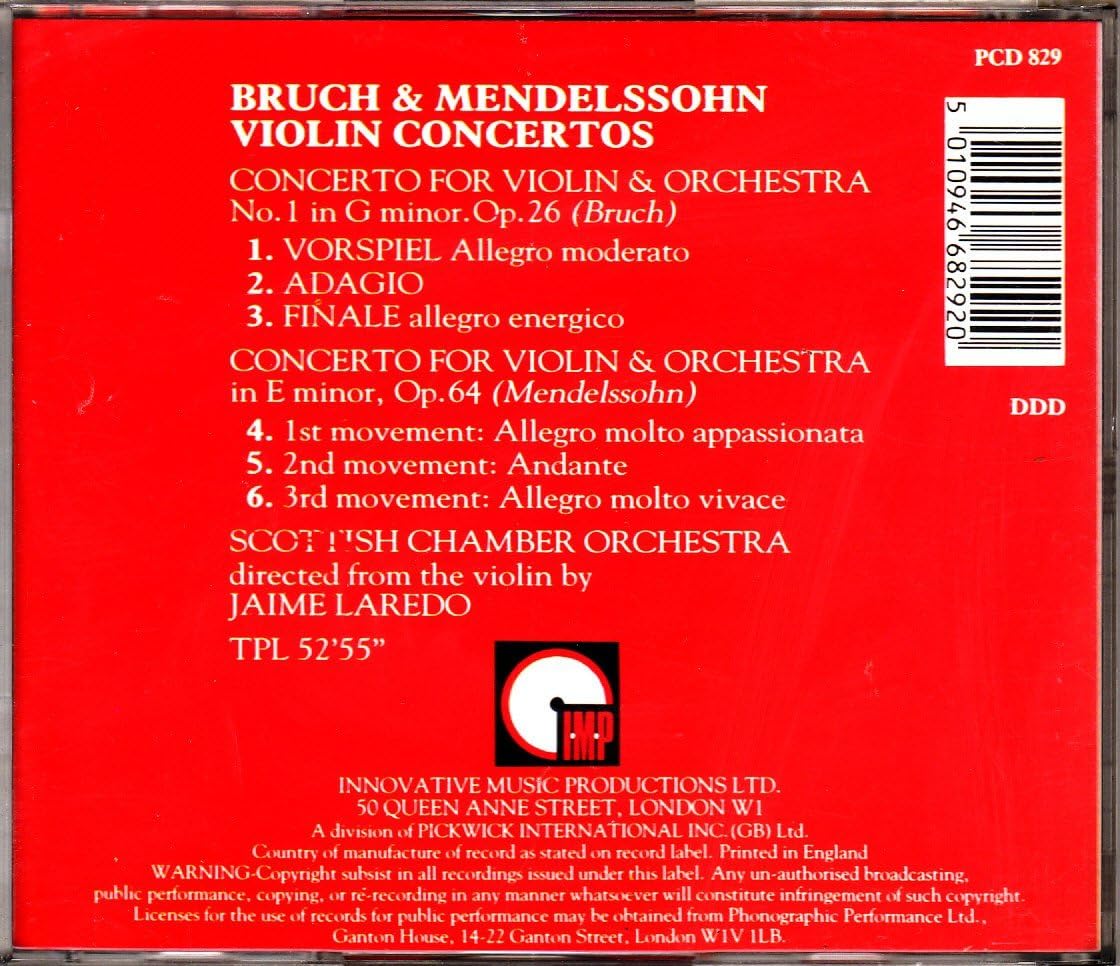 Bruch & Mendelssohn: Concertos for Violin