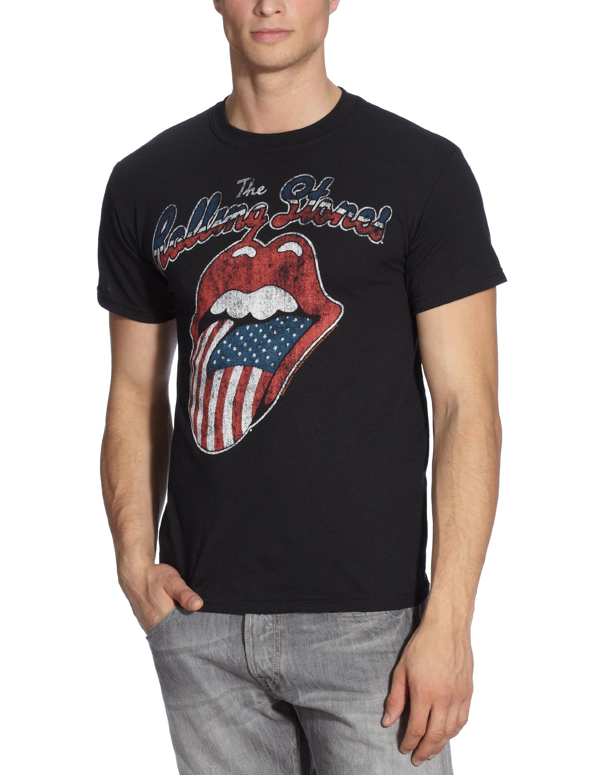 Universal Music Shirts The Rolling Stones - Tour of USA Unisex T-Shirt M Black