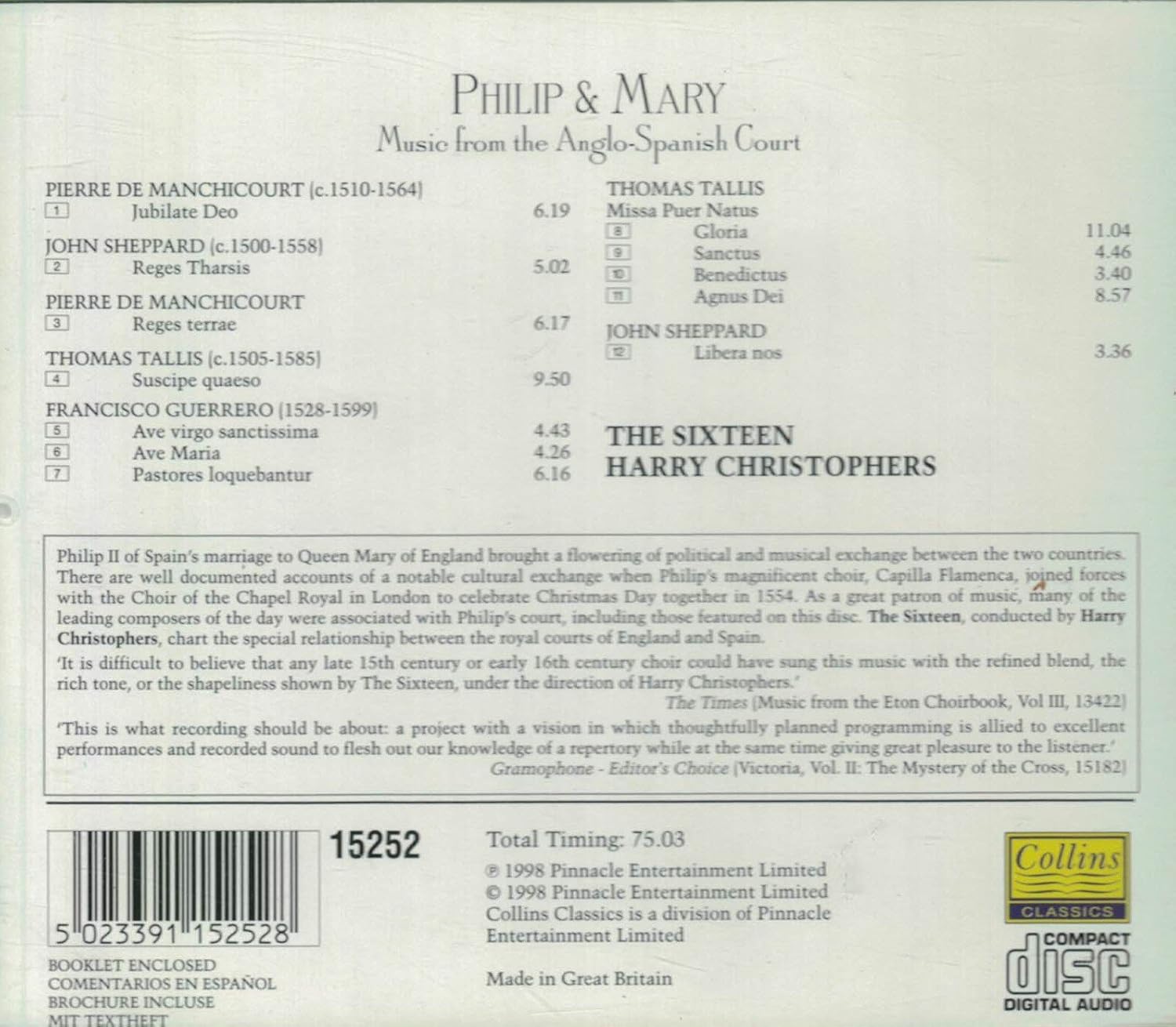 Philip & Mary: Music From The Anglo-Spanish Court