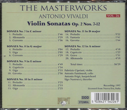 VIOLIN SONATAS OP.2 N.7&12
