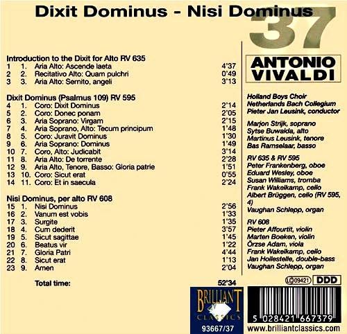 Dixit Dominus / Nisi Dominus