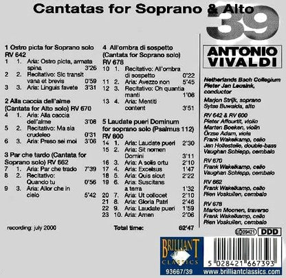 Cantatas for Soprano & Alto